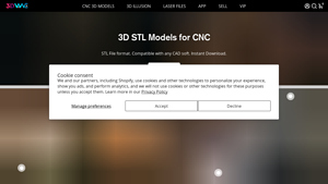 3D Wave - High-Quality STL Models for CNC