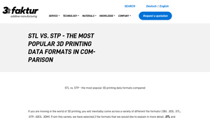 3Faktur - STL and STP 3D Printing Formats