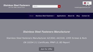 A2 Fasteners - Stainless Steel Bolts and Screws