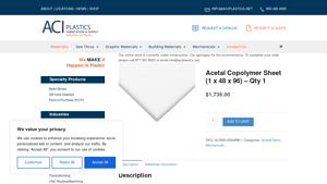 Aciplastics - Acetal Copolymer Sheet