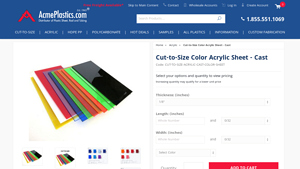 Acme Plastics - Colored Acrylic Sheets