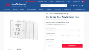 Acme Plastics - Custom Clear Acrylic Sheets