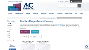 A&C Plastics - Fire Rated Polycarbonate Sheets