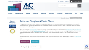 A&C Plastics - Patterned Plexiglass Sheets