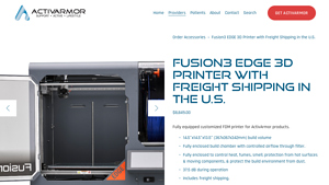 ActivArmor - Fusion3 EDGE 3D Printer