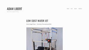 Adam Libert - Low-Cost Waterjet Cutter for Hobbyists