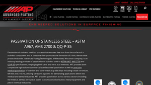 Advanced Plating Technologies - Stainless Steel Passivation Services