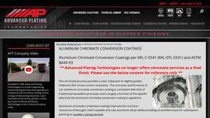 Advanced Plating Tech - Aluminum Chromate Conversion Coatings