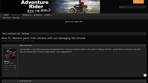 AdvRider - Chrome Paint Removal Solutions