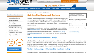 Aerometals - Stainless Steel Investment Castings