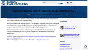 Aerostar Manufacturing - Machined Casting Solutions