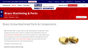 Abbott Interfast - Brass Screw Machined Parts
