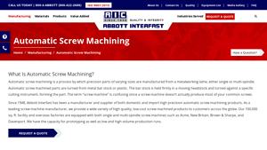 Abbott Interfast - Precision Screw Machining Services