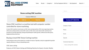 All Used Stone Equipment - CNC Stone Cutting Machines