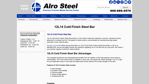 Alro - 12L14 Cold-Finished Steel Bar