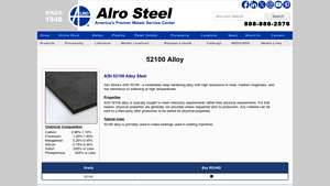Alro - AISI 52100 Deep Hardening Alloy