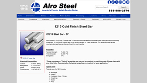 Alro - 1215 Cold-Finished Steel Bar