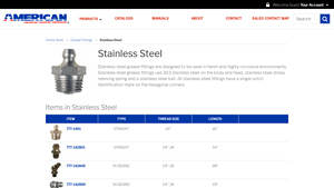 American Lube - Stainless Steel Grease Fittings