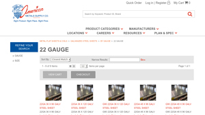 American Metals Supply - 22 Gauge Galvanized Steel Sheets