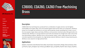 AMS Resources - C36000 Free-Machining Brass