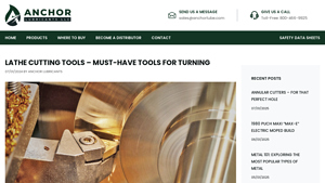 Anchor Lube - Lathe Cutting Tools