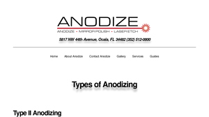 Anodize Inc - Types of Anodizing