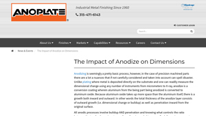 Anoplate - Anodizing Finishes