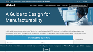 aPriori - Design for Manufacturability Guide