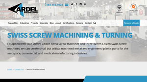 Ardel Engineering - Swiss Screw Machining Services