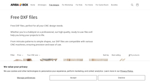 AribaBox - Free DXF Files for CNC