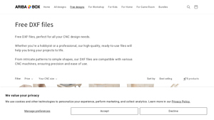 AribaBox - Free DXF Files for CNC