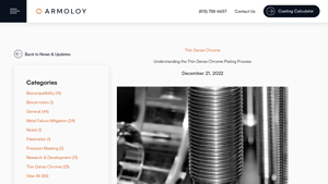 Armoloy - Thin Dense Chrome Plating