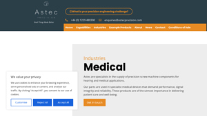 Astec Precision - Screw Machine Components for Medical Devices