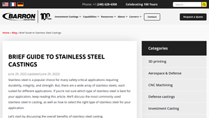 Barron Industries - Stainless Steel Castings