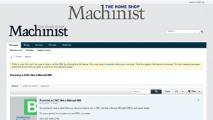 Homeshop Machinist - CNC Mill Operation