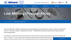 Belmont Metals - BEND Metal Eutectic Alloy