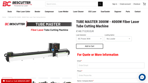 BES Cutter - TUBE MASTER 3000W - 4000W Fiber Laser Tube Cutting Machine