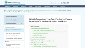 Best Technology - Passivation Systems