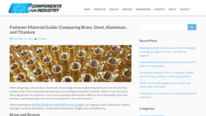 Components for Industry - Fastener Material Guide