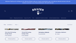 Brazen Firearms - TiN & PVD Coating Services