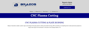 Brazos Industries - CNC Plasma Cutting & Plate Burning