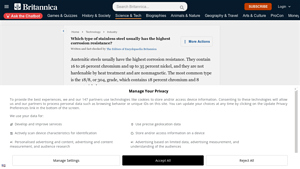 Britannica - Austenitic Stainless Steels