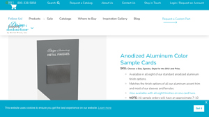 Brownwood Inc - Anodized Aluminum Color Sample Cards