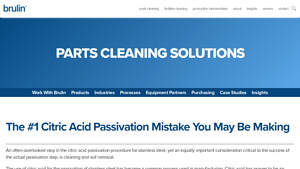Brulin - Citric Acid Passivation Process