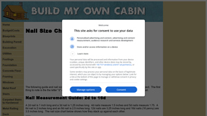 Build My Own Cabin - Nail Size Chart for Framing