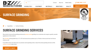 B&Z Manufacturing - Precision Surface Grinding Services