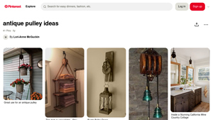 Pinterest - Vintage Pulley Decor