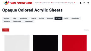 Canal Plastic - Opaque Colored Acrylic Plexiglass Sheets