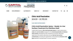 Capital Weld Cleaners - Citric Acid Passivation Spray