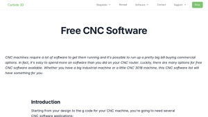Carbide 3D - Free CNC Software Options